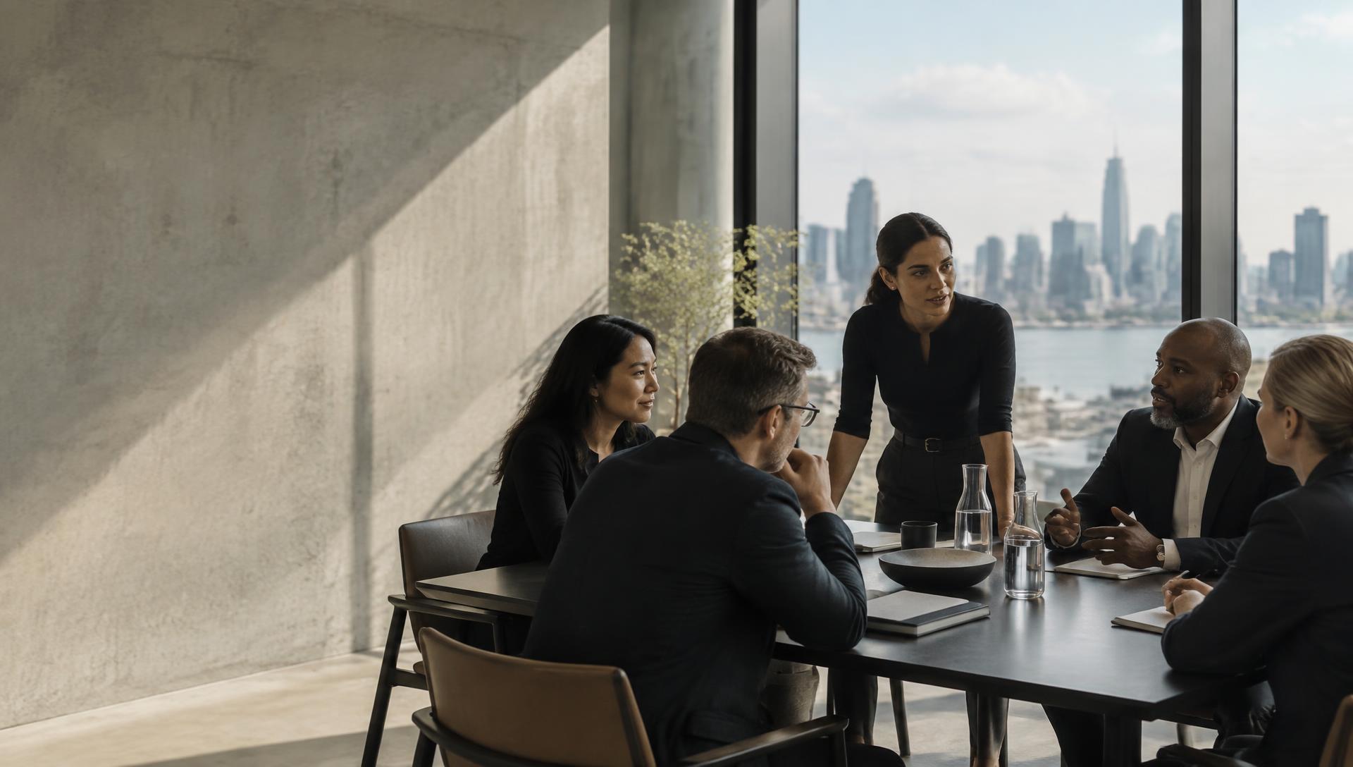 B2B leaders exchanging ideas